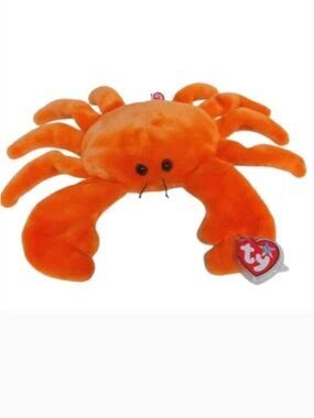 Ty RARE "Digger" Crab Beanie Buddy NEW With 4th Generation Tag Error